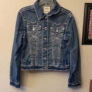L.A. Idol Blue Denim Embellished Jacket